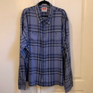 Wrangler Button Down Plaid Shirt Size 3XL